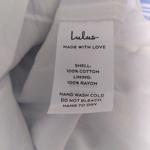 Lulus Shore of Yourself Blue Striped Mini Dress Medium - Picture 10 of 11